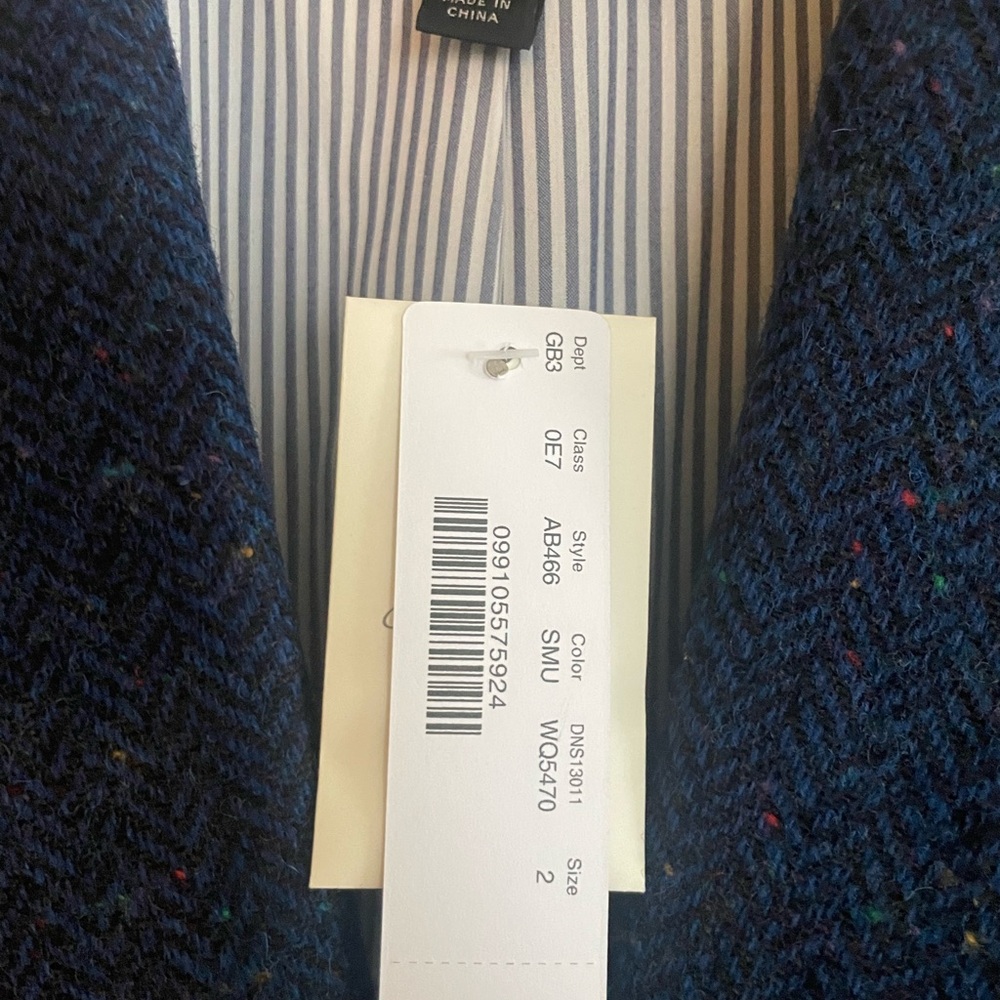 J.Crew Navy Blazer-NWT-Size Small - Picture 6 of 6